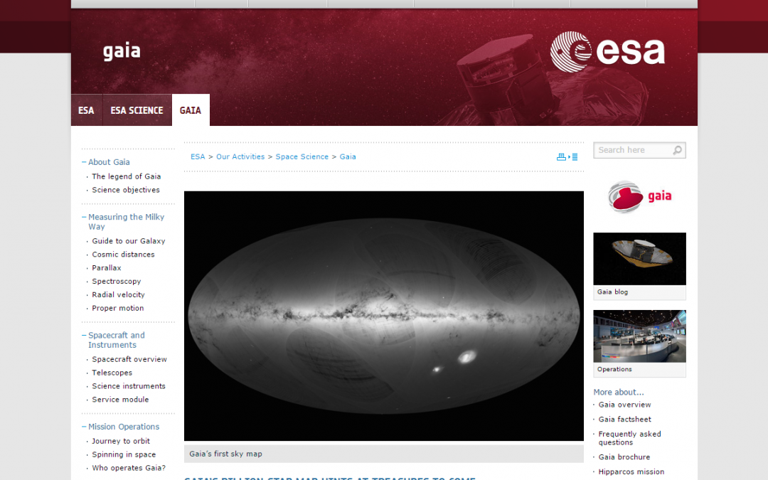 Gaia’s billion-star map @ ESA