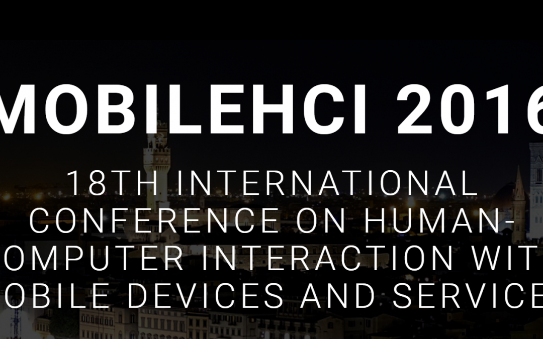 Honorable Mention Award @ MobileHCI 2016