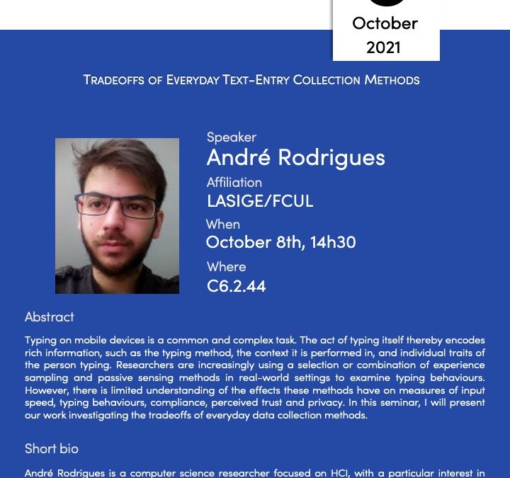 Data Science Seminars:  André Rodrigues