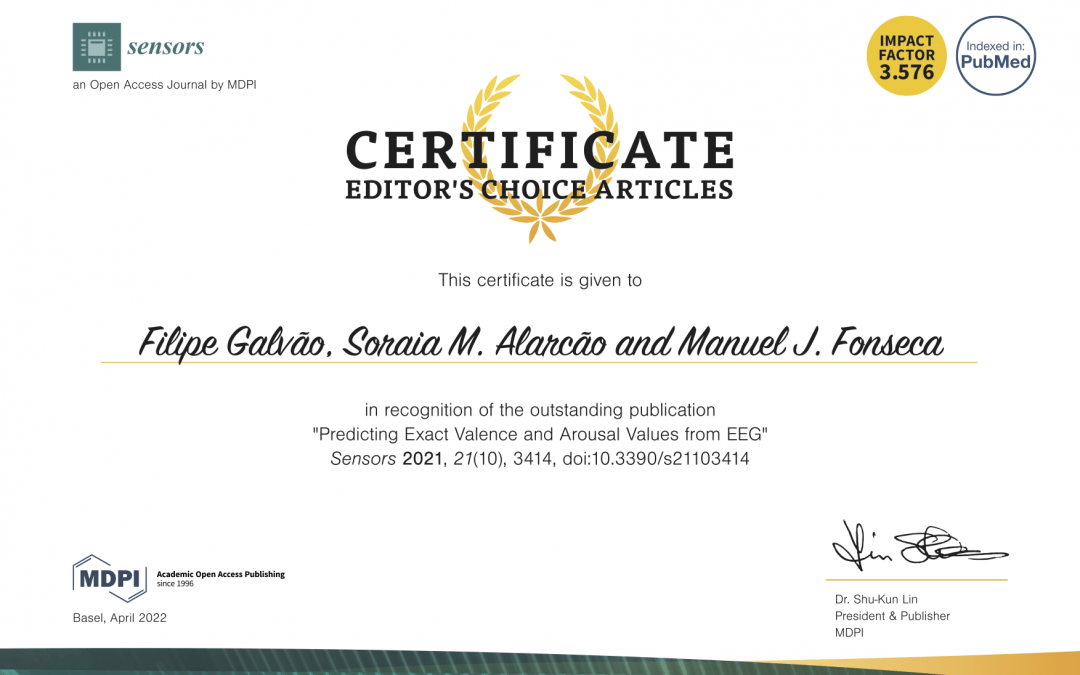 LASIGE researchers’ paper in Sensors journal selected as an Editor’s Choice Article
