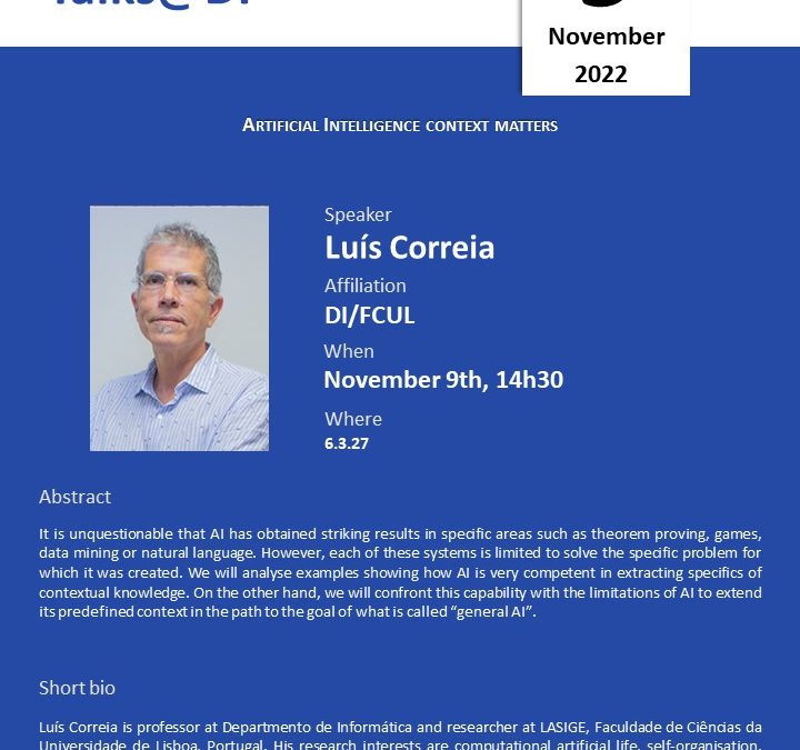 Talks @ DI: Luís Correia