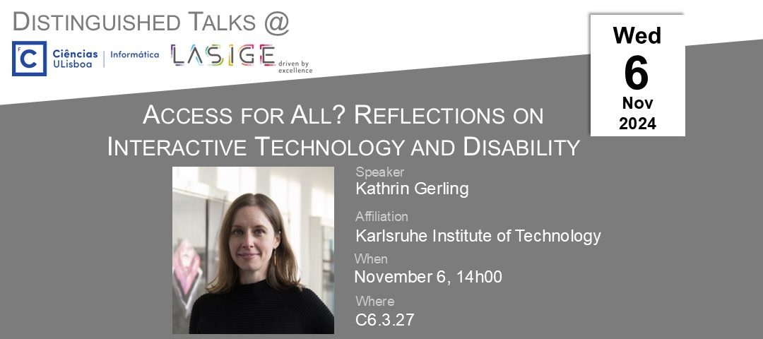 Talks @ DI/LASIGE: Kathrin Gerling