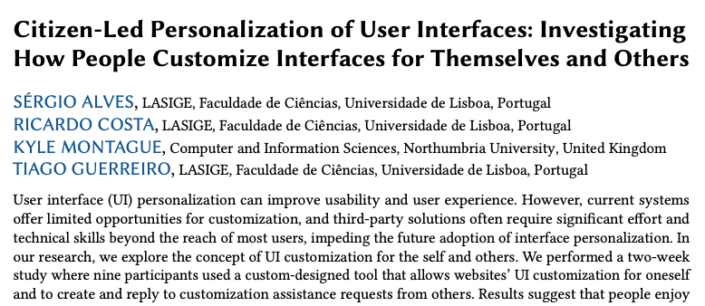 LASIGE study published in the Proceedings of the ACM on Human-Computer Interaction Journal