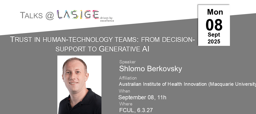 Talk @ LASIGE: Shlomo Berkovsky